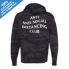 Anti Anti-Social Distancing Club Black Camo Hooded Pullover