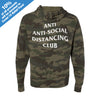 Anti Anti-Social Distancing Club Forest Camo Hooded Pullover