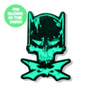 Crusader & Crossbones GLOW-IN-THE-DARK Enamel Pin