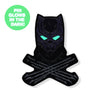 Black Cat & Crossbones GLOW-IN-THE-DARK Enamel Pin