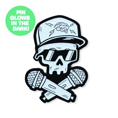 Brainpower Glow-In-The-Dark Enamel Pin