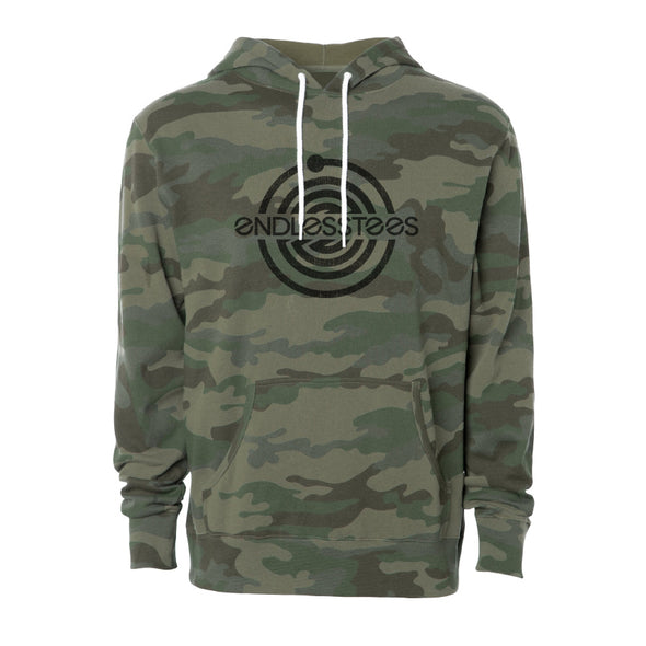 EndlessTees Forest Camo Hooded Pullover