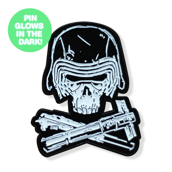 Knight & Crossbones GLOW SERIES Enamel Pin