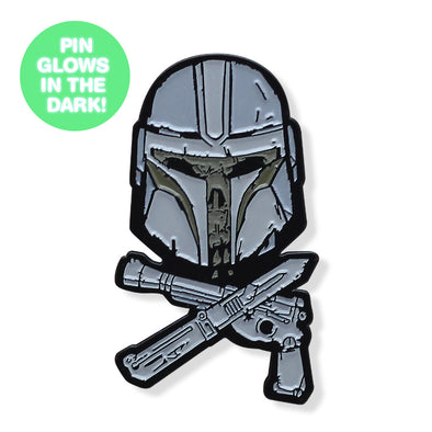 Mando & Crossbones GLOW SERIES Enamel Pin