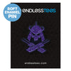 Shredded Crossbones Enamel Pin