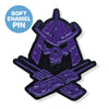 Shredded Crossbones Enamel Pin