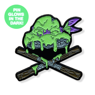 Ninjas & Crossbones Enamel Pin: Purple