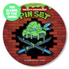 Ninjas & Crossbones Enamel Pin: Blue