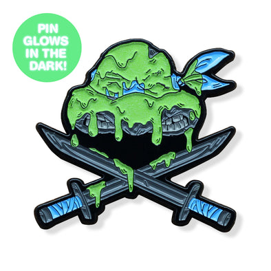 Ninjas & Crossbones Enamel Pin: Blue